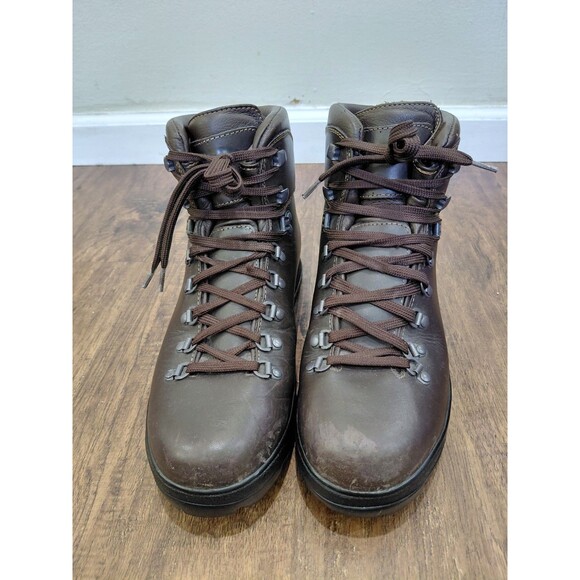 LL Bean Cresta Gore-Tex Brown Leather Hiking Boots Vibram Mens 9.5M main image 14